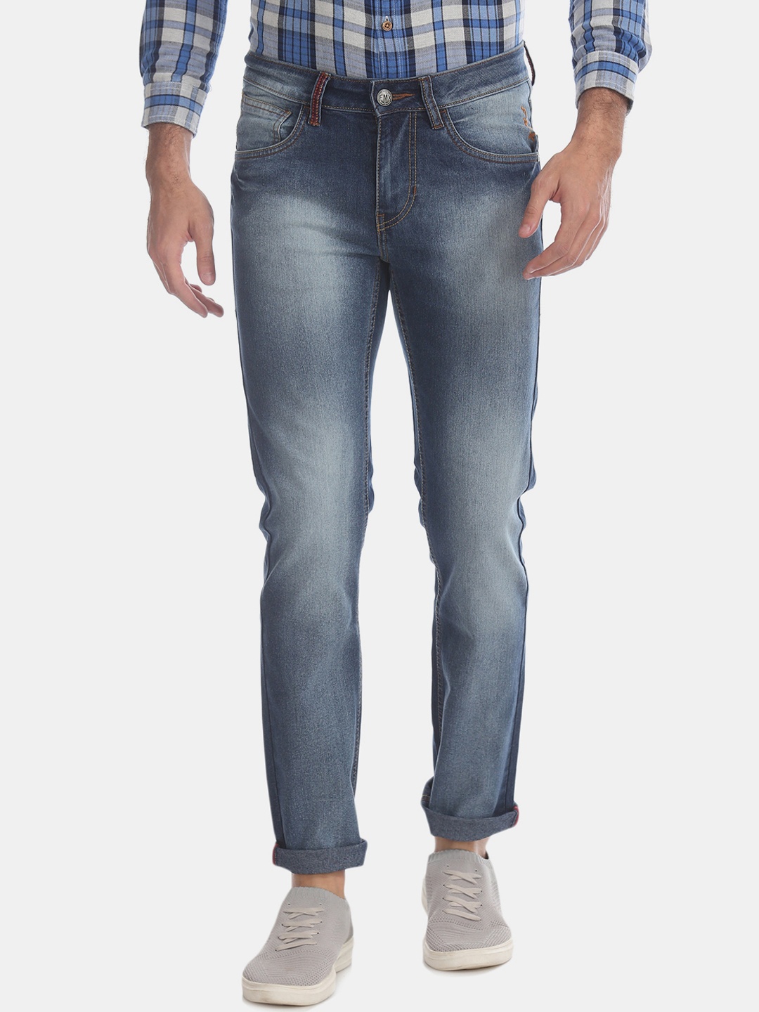 

Flying Machine Men Blue Skinny Fit Low-Rise Clean Look Stretchable Jeans