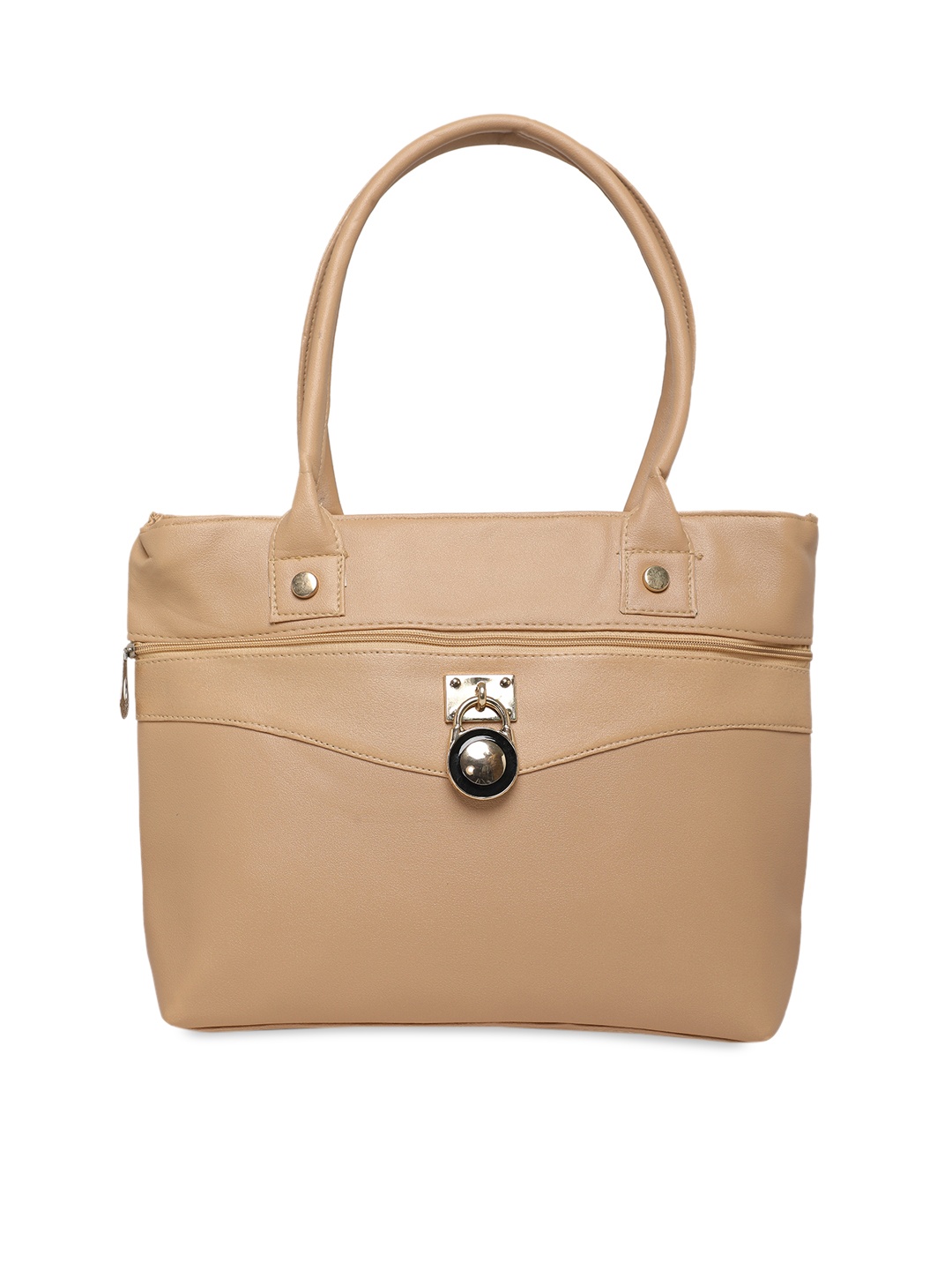 

DIVA WALK Beige Solid Shoulder Leather Bag