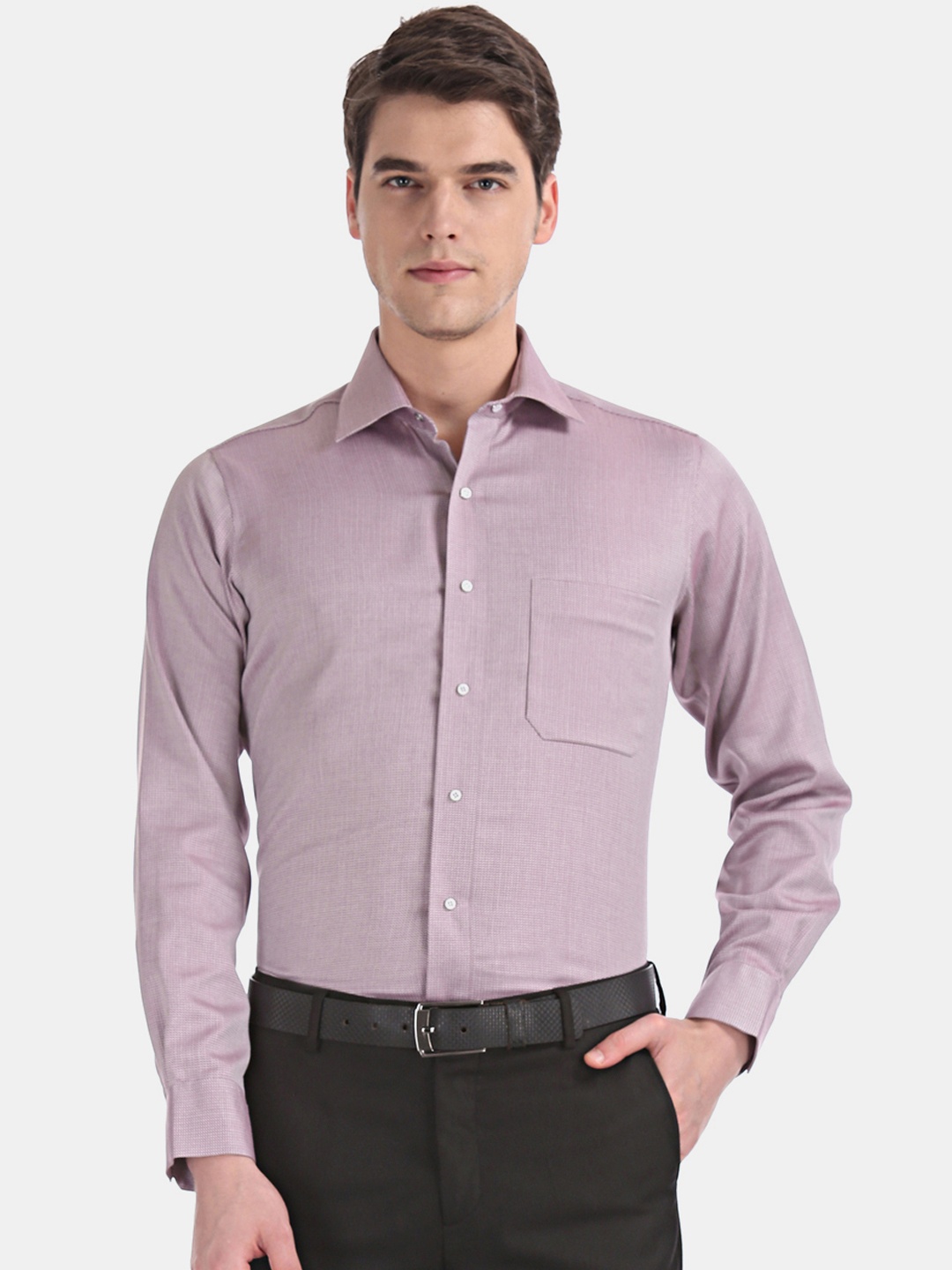 

Arrow Men Red Regular Fit Solid Formal Shirt