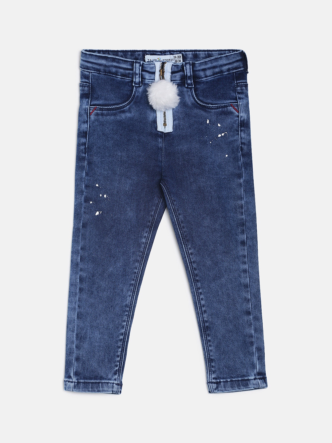 

TALES & STORIES Girls Blue Slim Fit Mid-Rise Clean Look Jeans