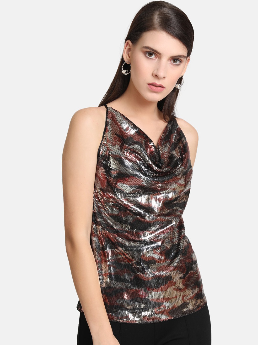 

Kazo Women Black Embellished Top