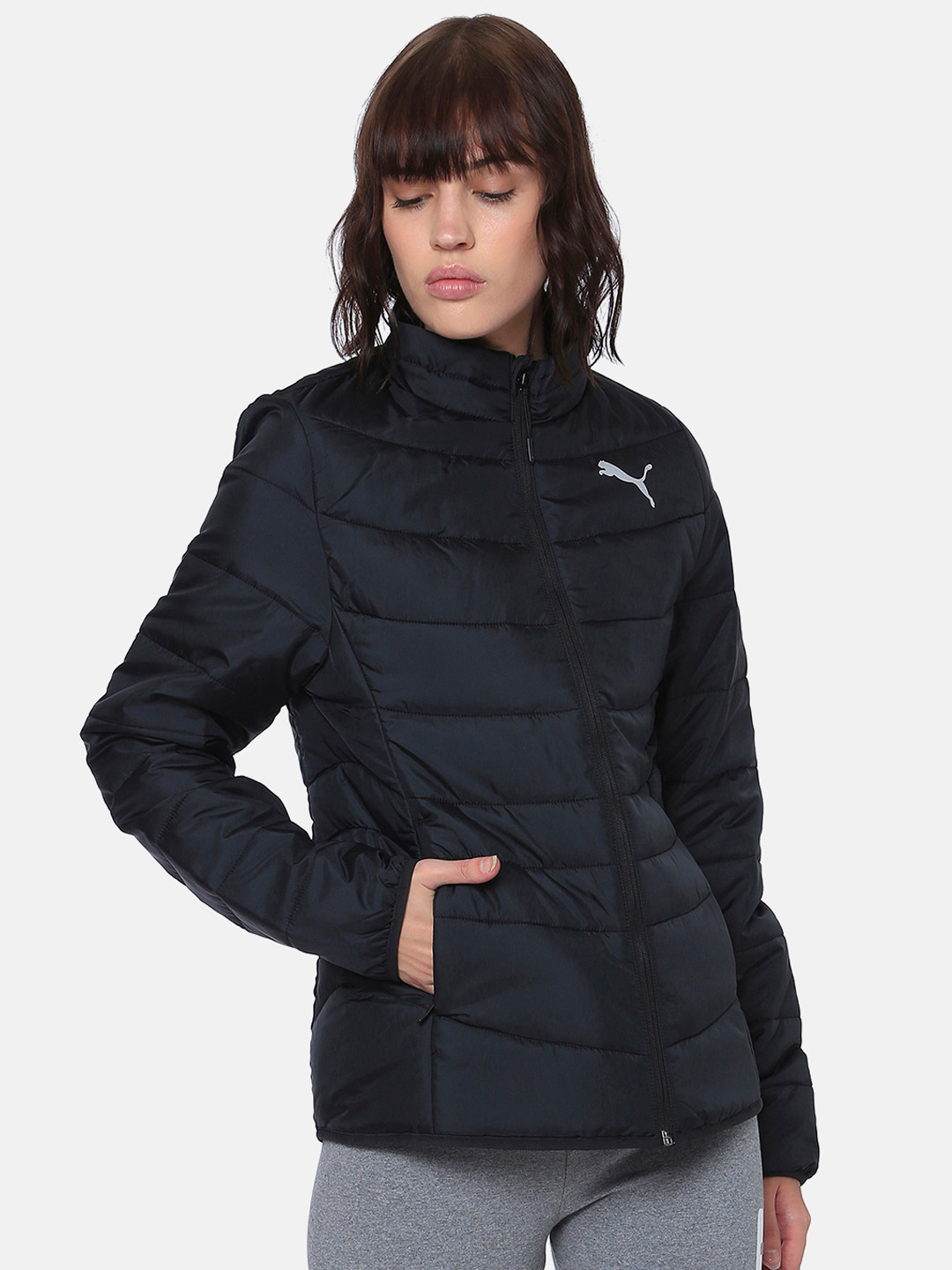 

Puma Women Black Solid Ultralight WarmCell Padded Jacket