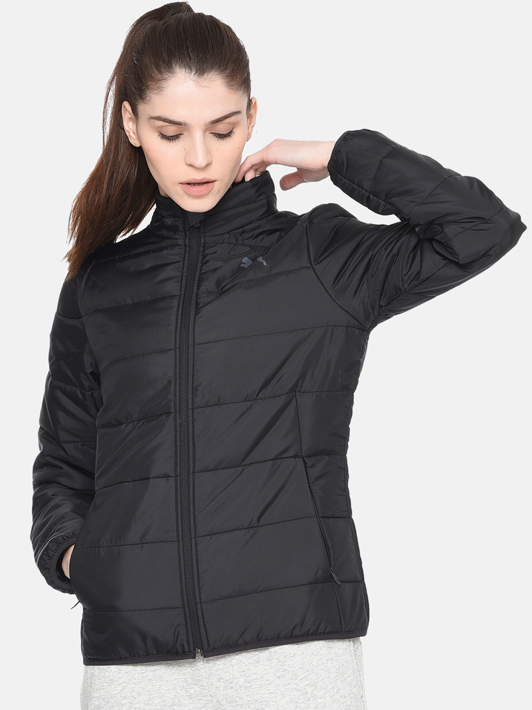 

Puma Women Black Solid Warmcell Ultralight Padded Jacket