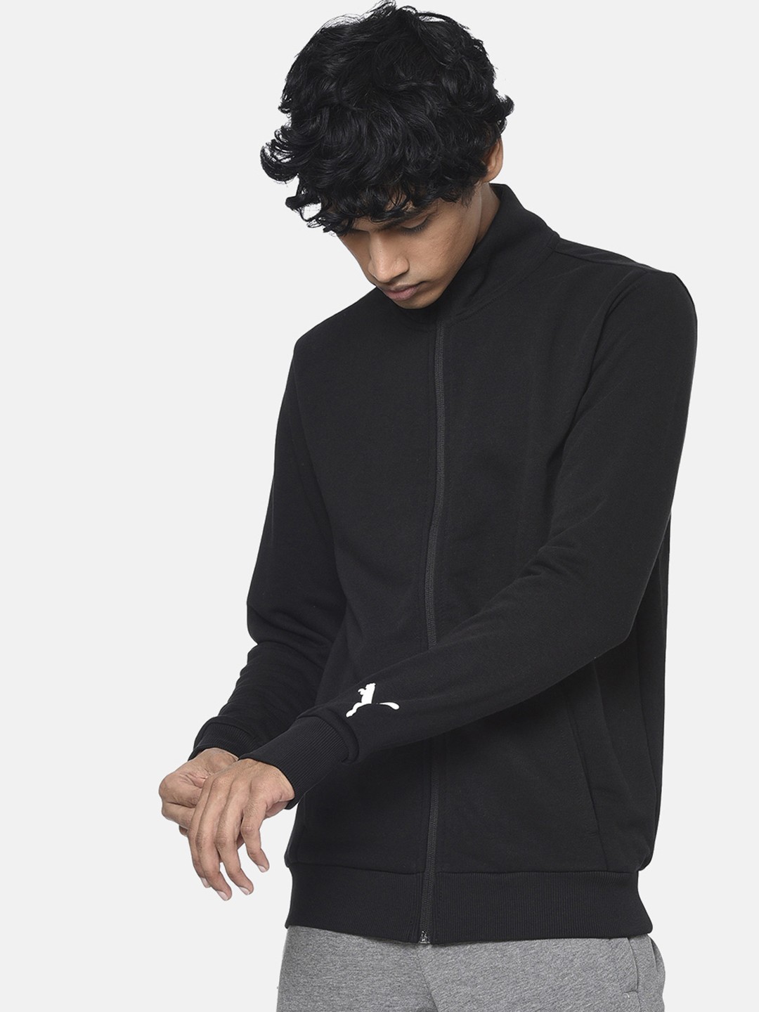 

Puma Men Black Solid Bomber Track Jacket