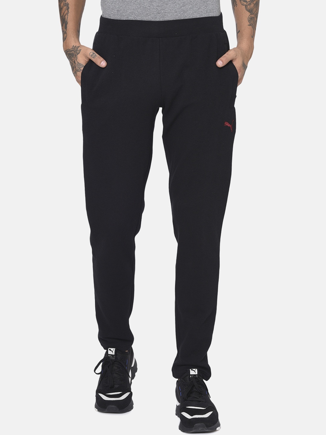 

Puma Men Black Stylized 2 Track Pants