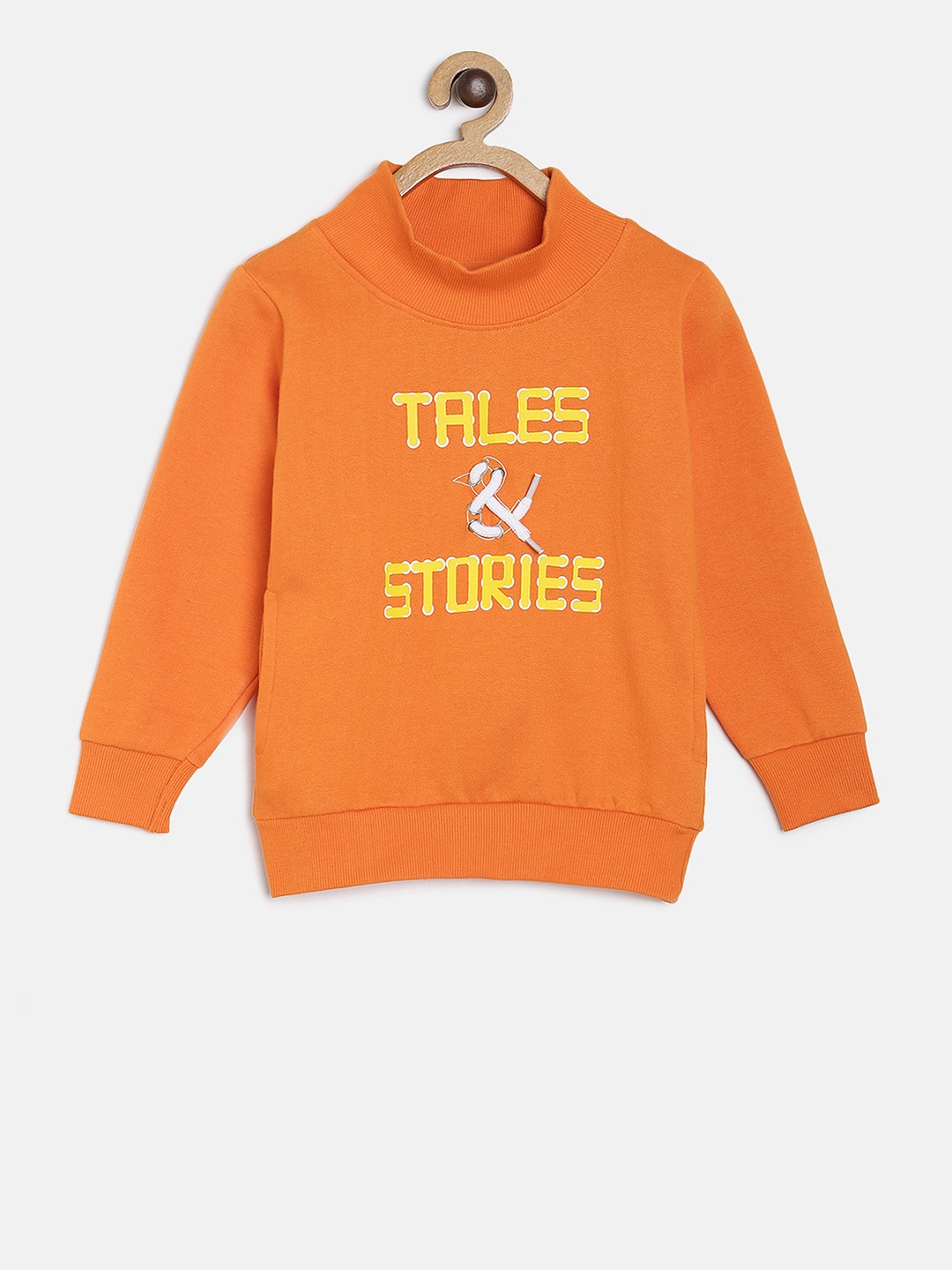 

TALES & STORIES Boys Orange Printed Sweatshirt