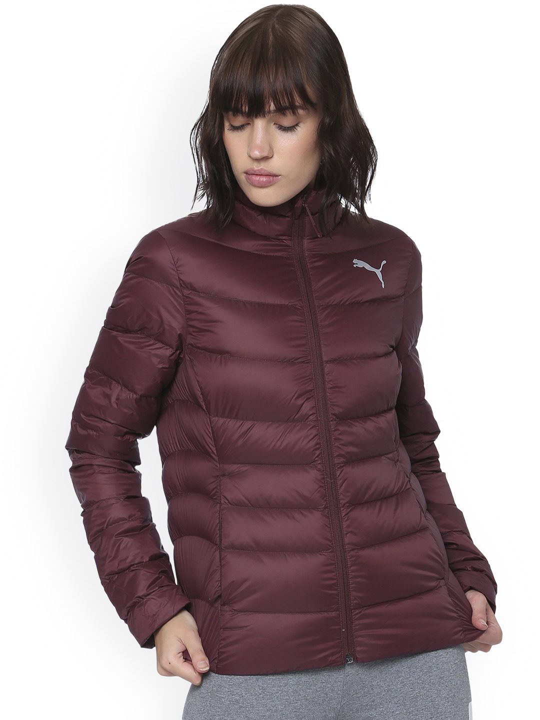 

Puma Women Maroon Solid PWRWarm Padded Jacket