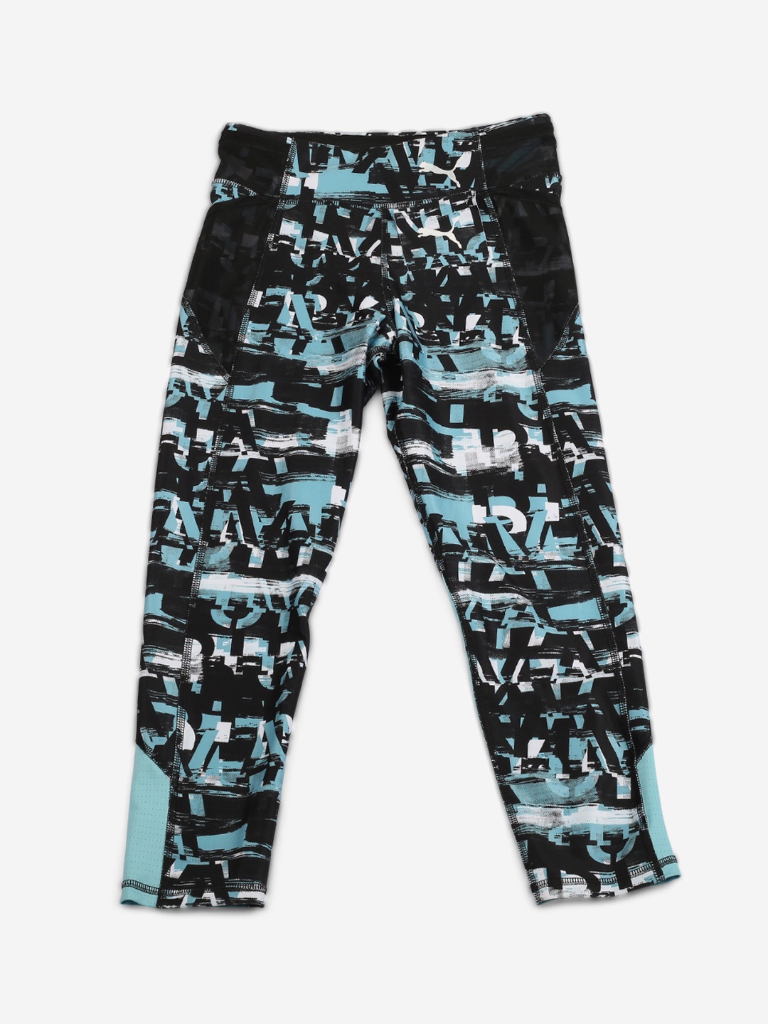 

Puma Girls Black & Blue Runtrain All Over Print Tights