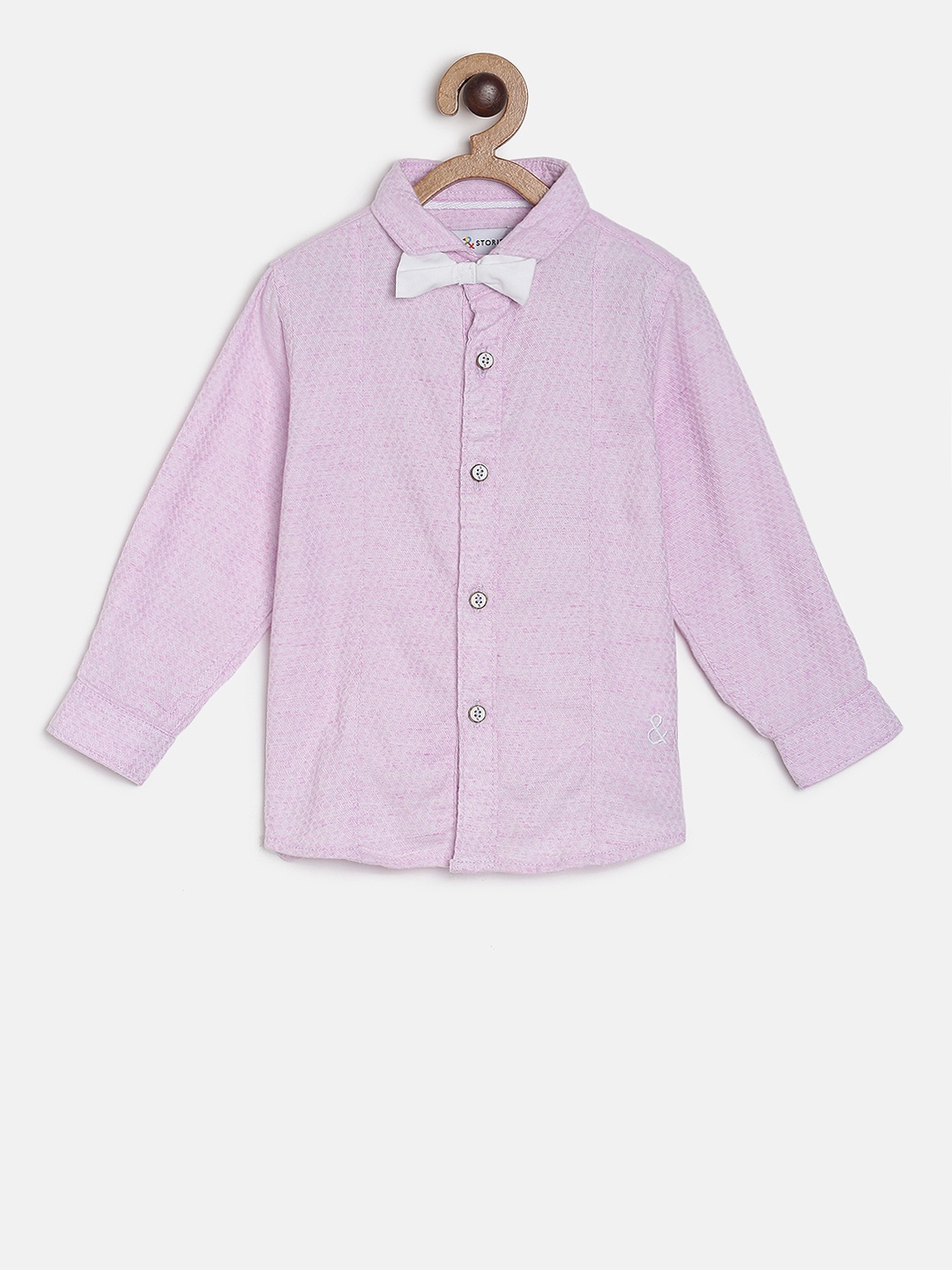 

TALES & STORIES Boys Pink Regular Fit Solid Casual Shirt