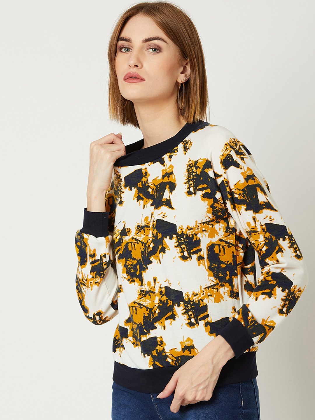 

Miss Chase Women Multicoloured Self Design Sweatshirt, Multi