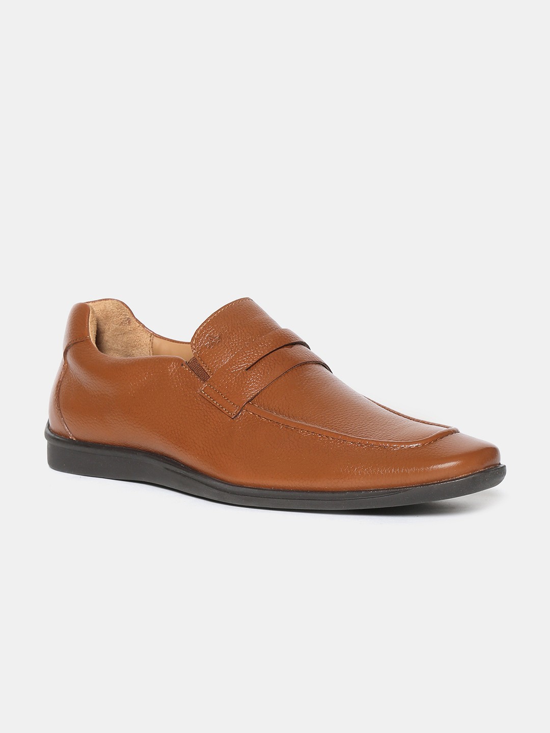 

Arrow Men Textured Leather Formal Slip-On Shoes, Brown
