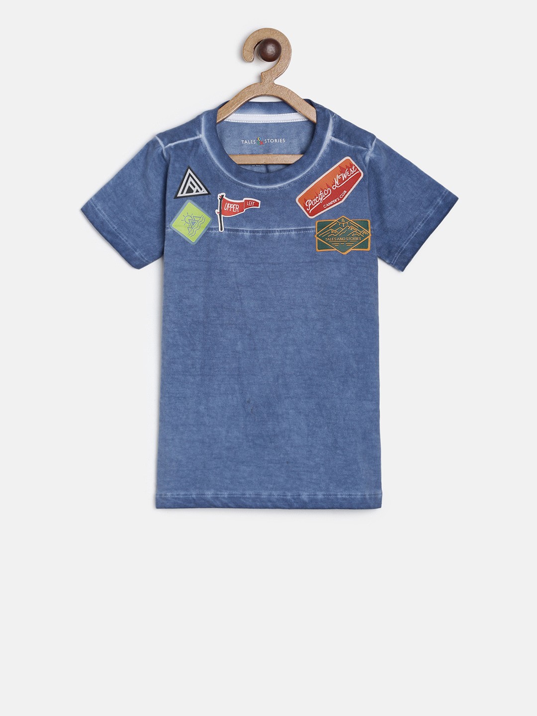 

TALES & STORIES Boys Blue Printed Round Neck T-shirt