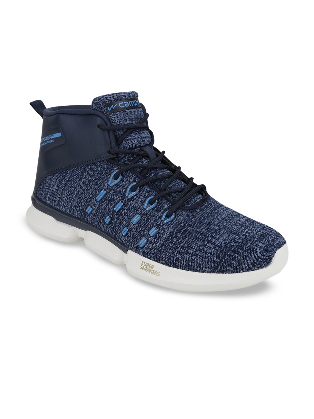 

Campus Men Blue Mid-Top Running Shoes