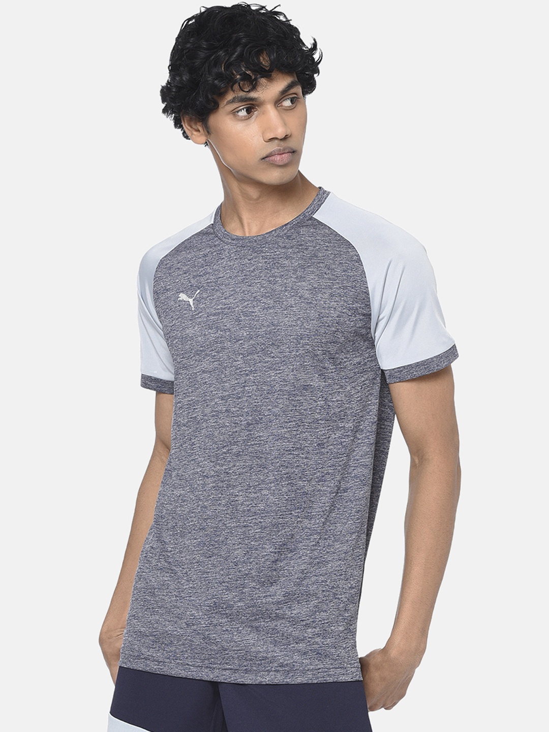 

Puma Men Blue Solid Round Neck T-shirt