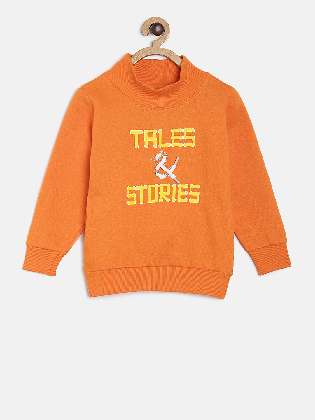 

TALES & STORIES Boys Orange Printed Sweatshirt