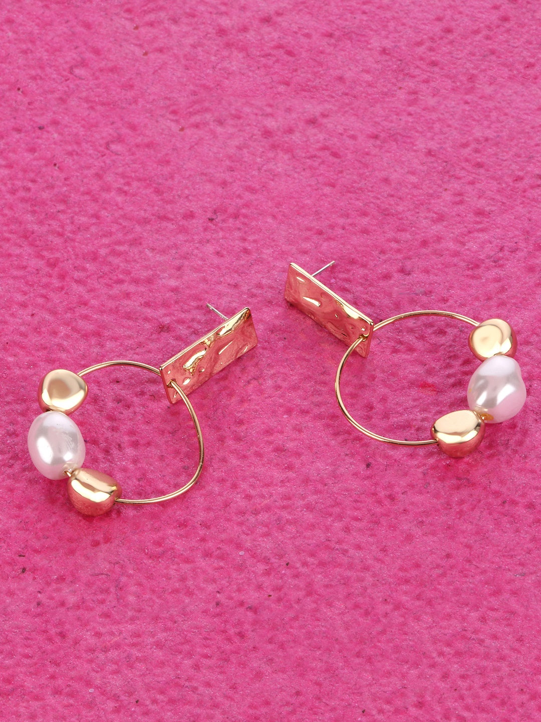 

E2O Gold-Plated Contemporary Drop Earrings
