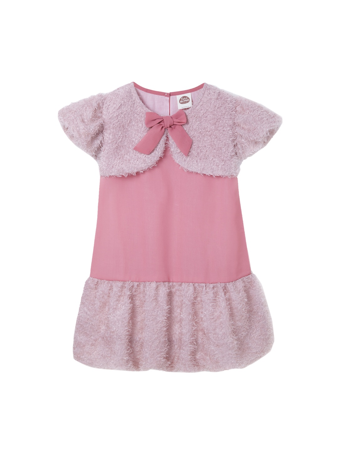 

Cub McPaws Girls Pink Solid Fit and Flare Dress