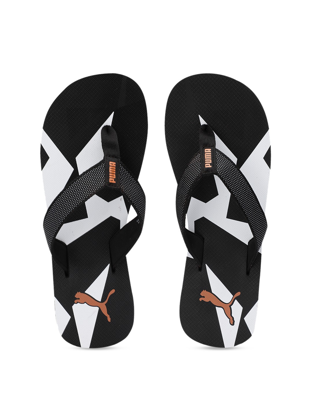 

Puma Unisex Black White James Printed Thong Flip-Flops