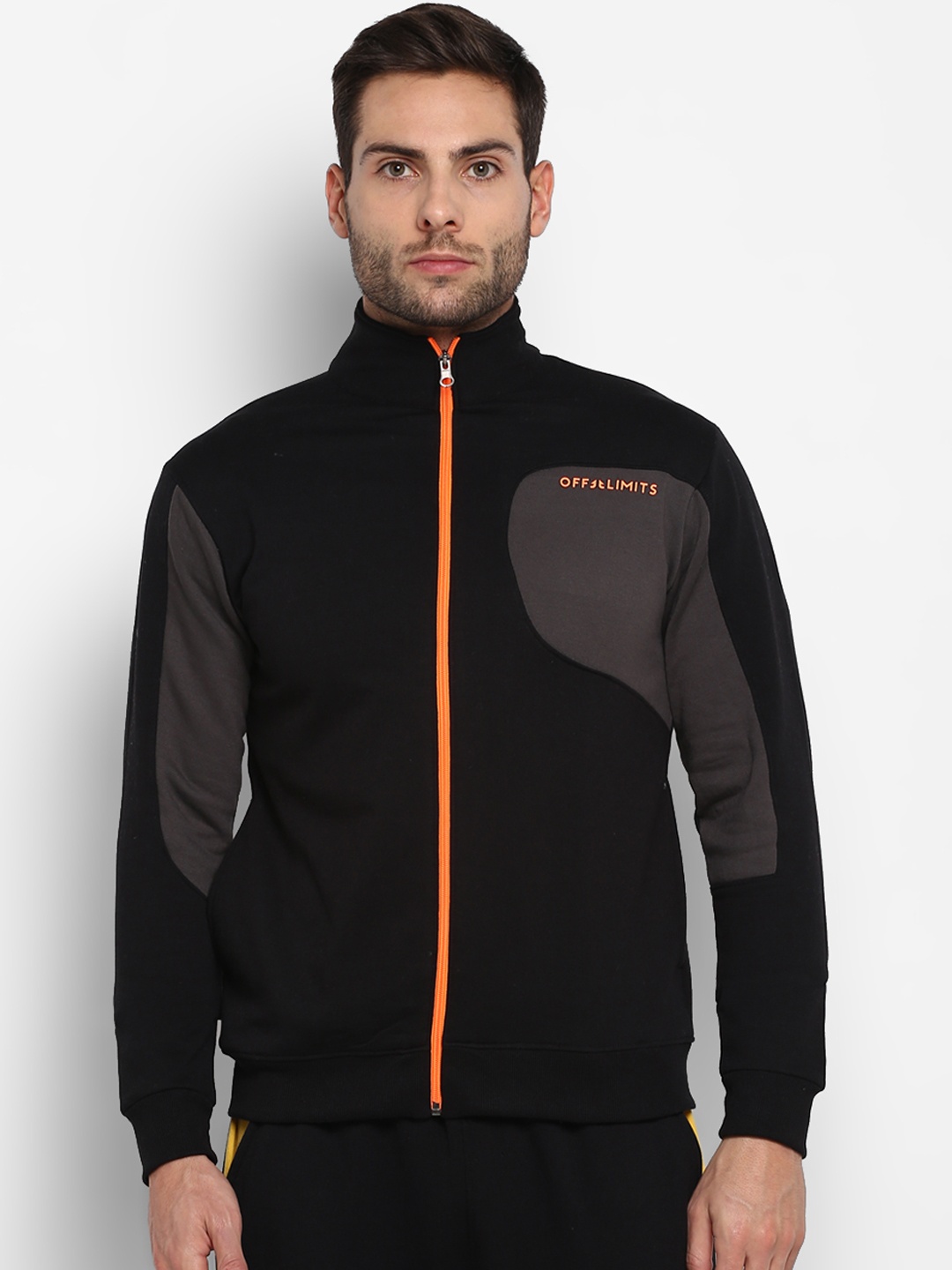

OFF LIMITS Men Black Colourblocked Sporty Jacket
