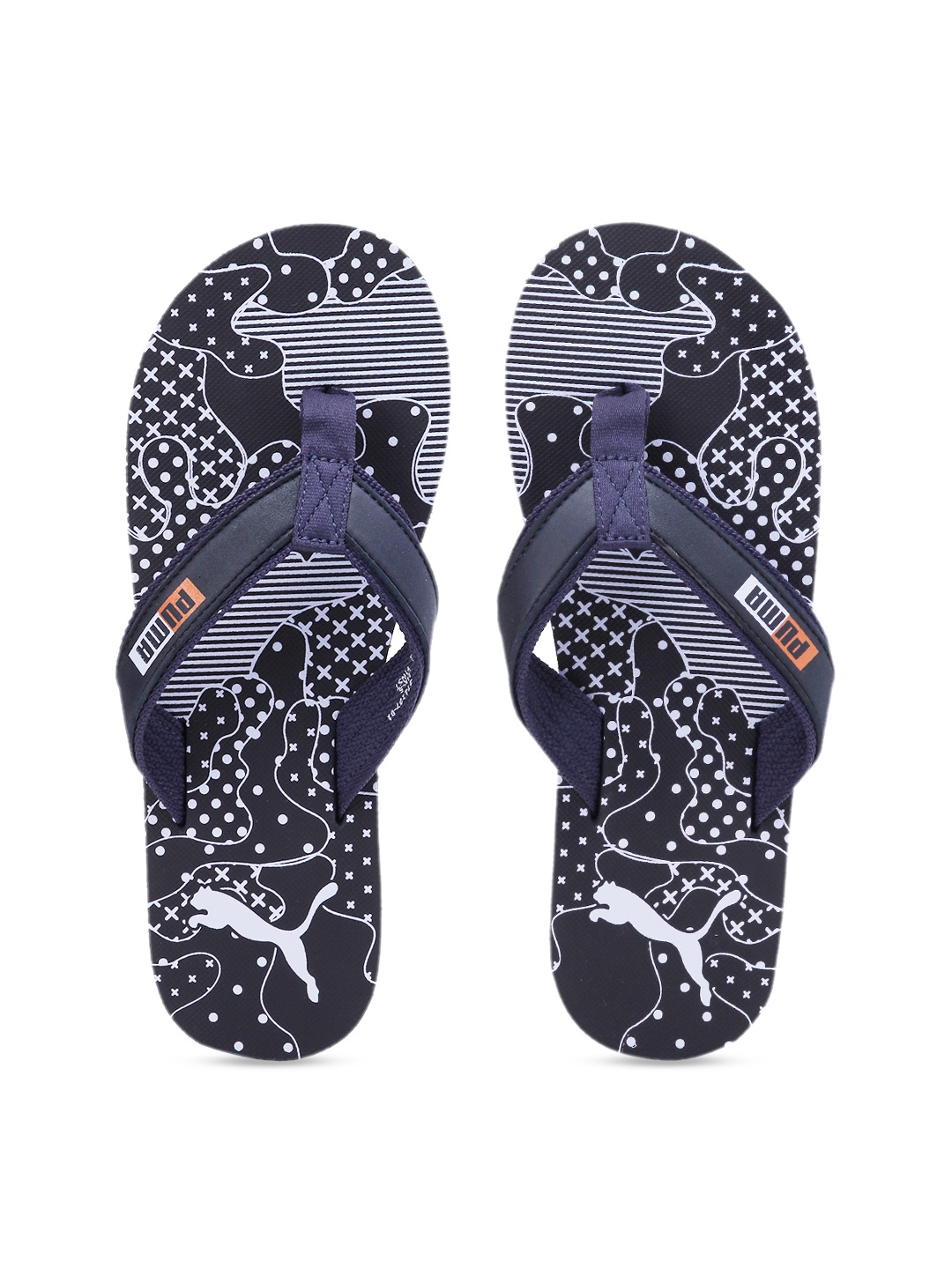 

Puma Women Navy Blue White Light Printed Thong Flip-Flops