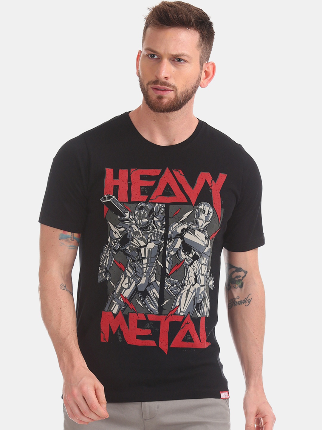 

Colt Men Black Printed Round Neck T-shirt