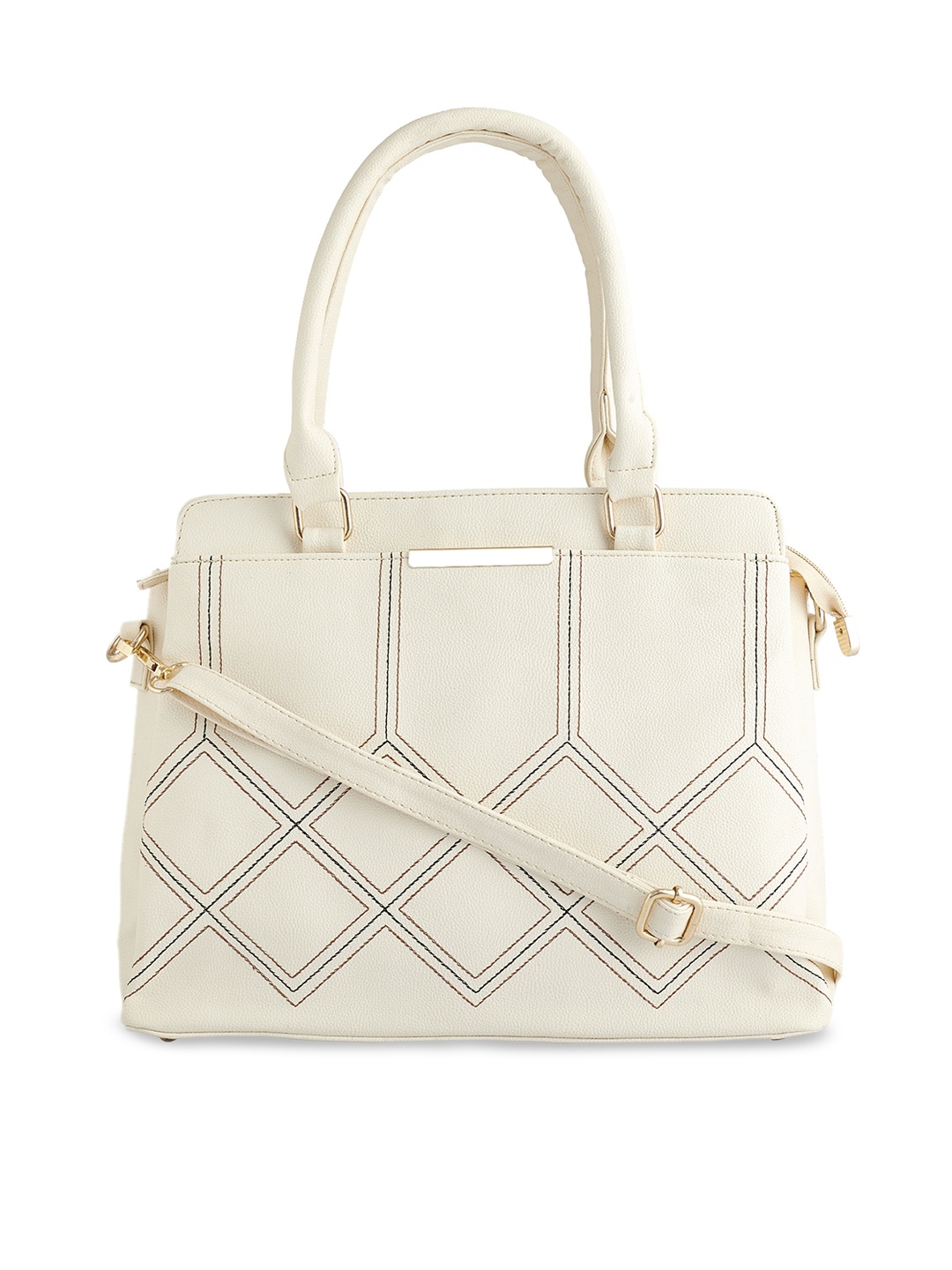 

LEGAL BRIBE White Striped Handheld Bag