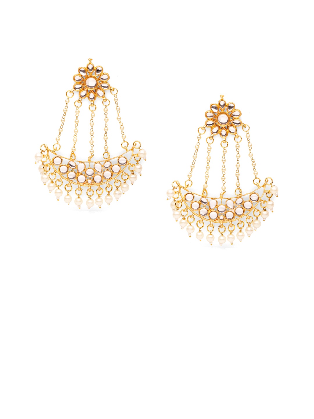 Fabstreet Gold-Toned Classic Drop Earrings