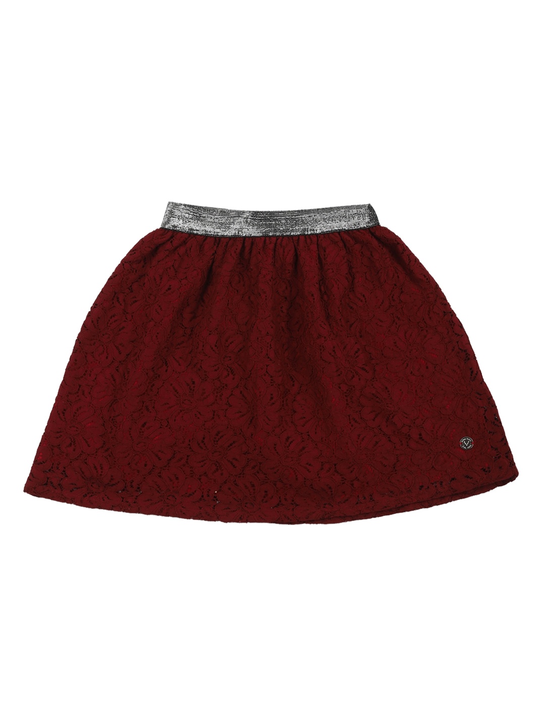 

Allen Solly Junior Girls Maroon Self Design A-Line Skirt