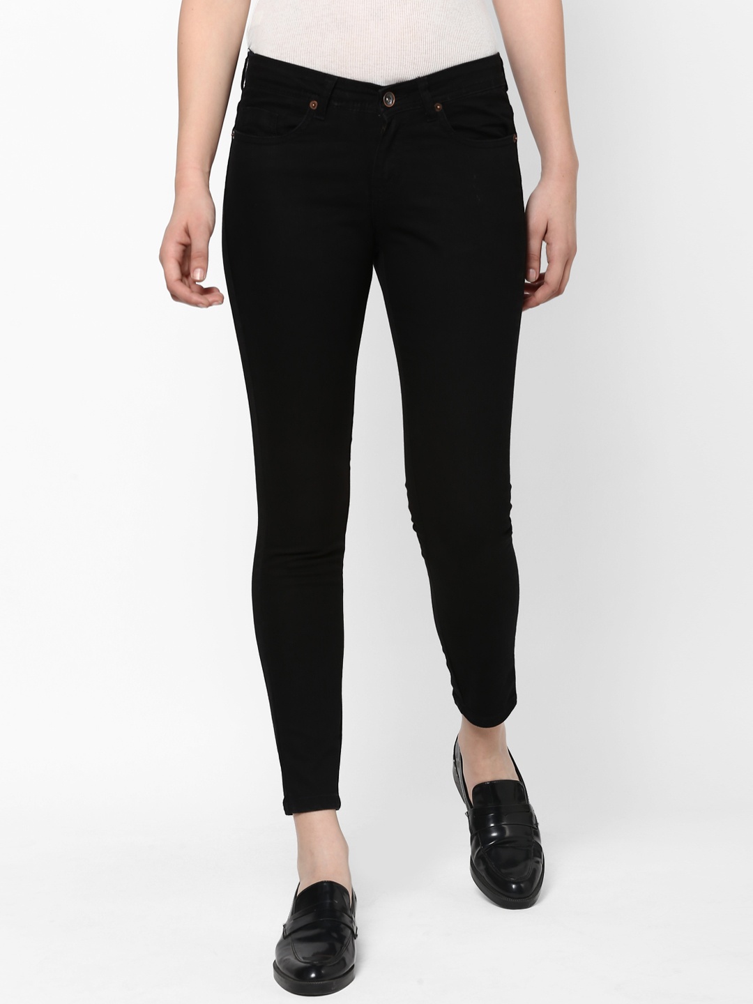 

Urbano Fashion Women Black Skinny Fit Low-Rise Clean Look Stretchable Jeans