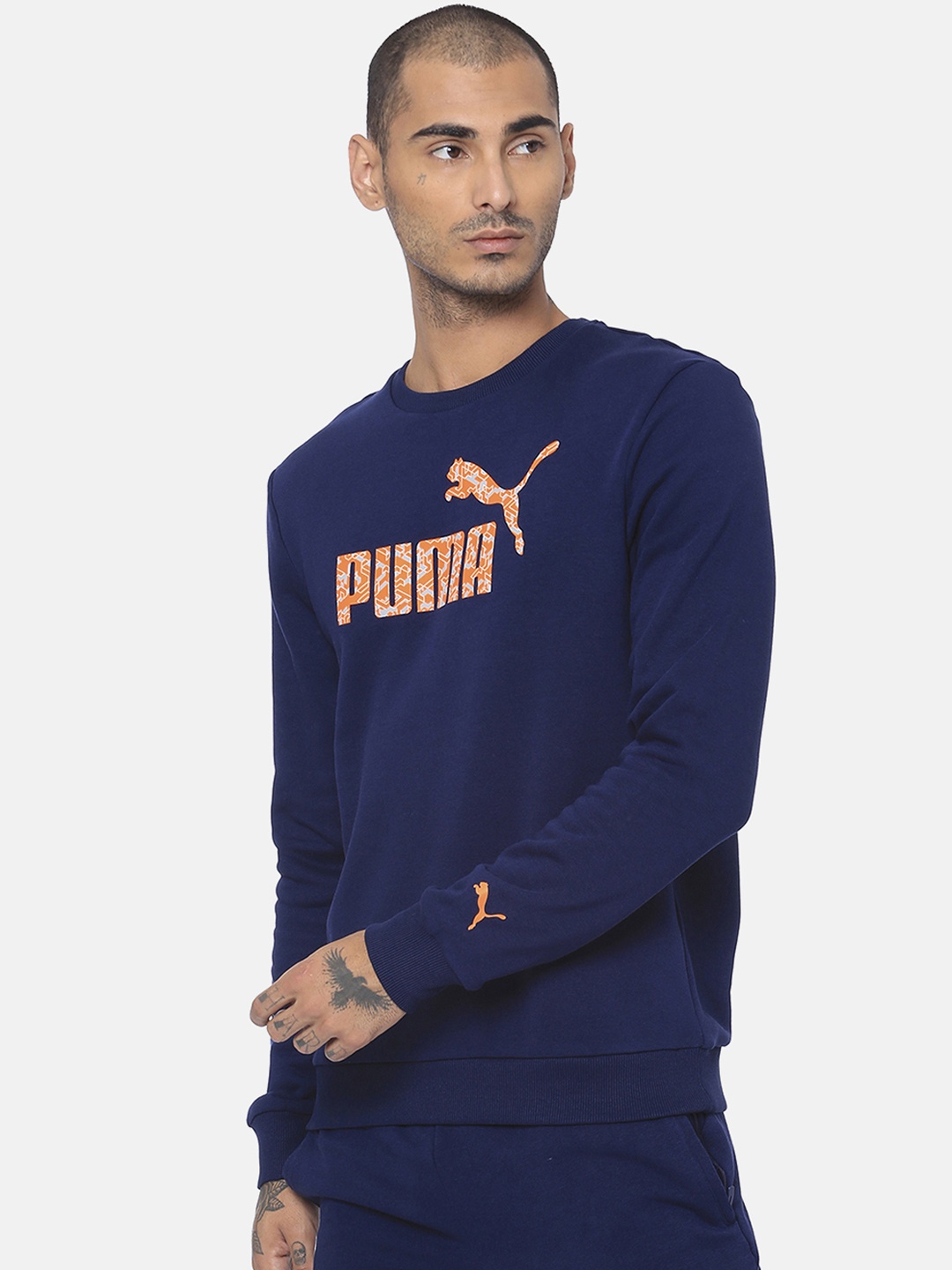 

Puma Men Blue Printed Sweatshirt