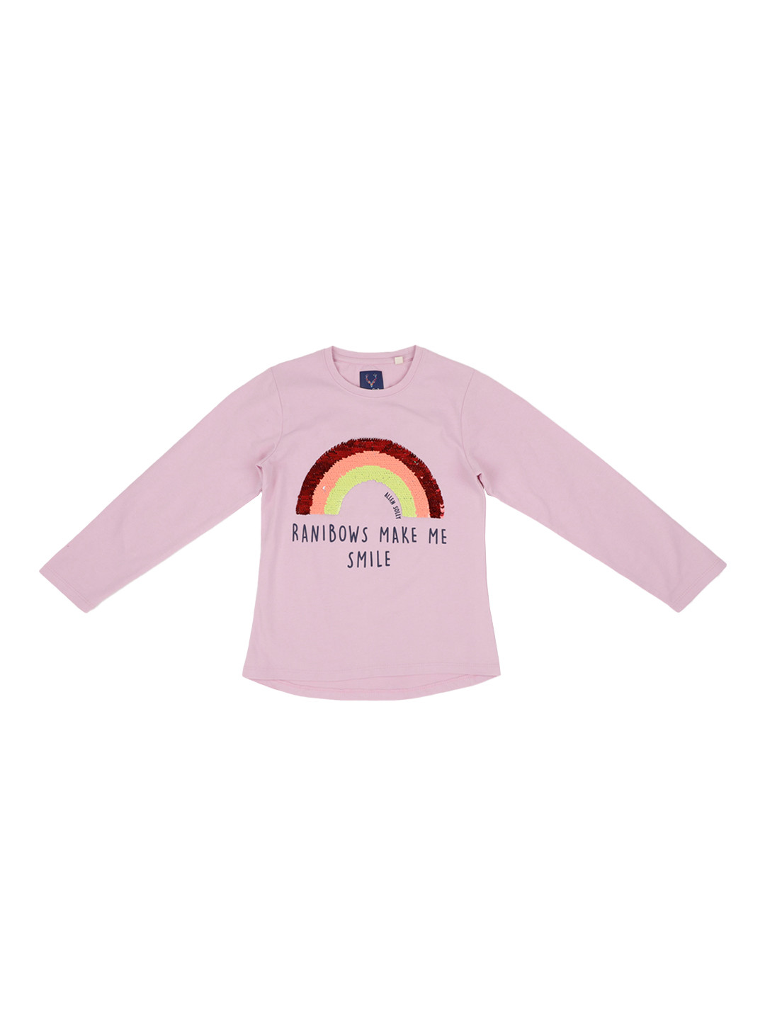

Allen Solly Junior Girls Pink Sequinned Round Neck T-shirt