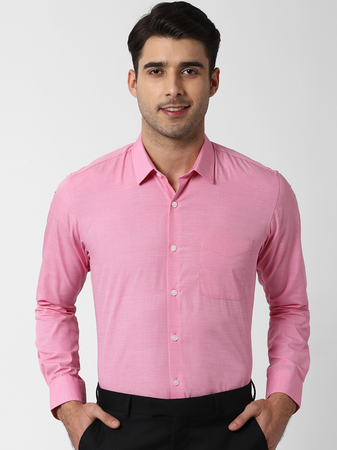 

Peter England Men Pink Regular Fit Solid Formal Shirt