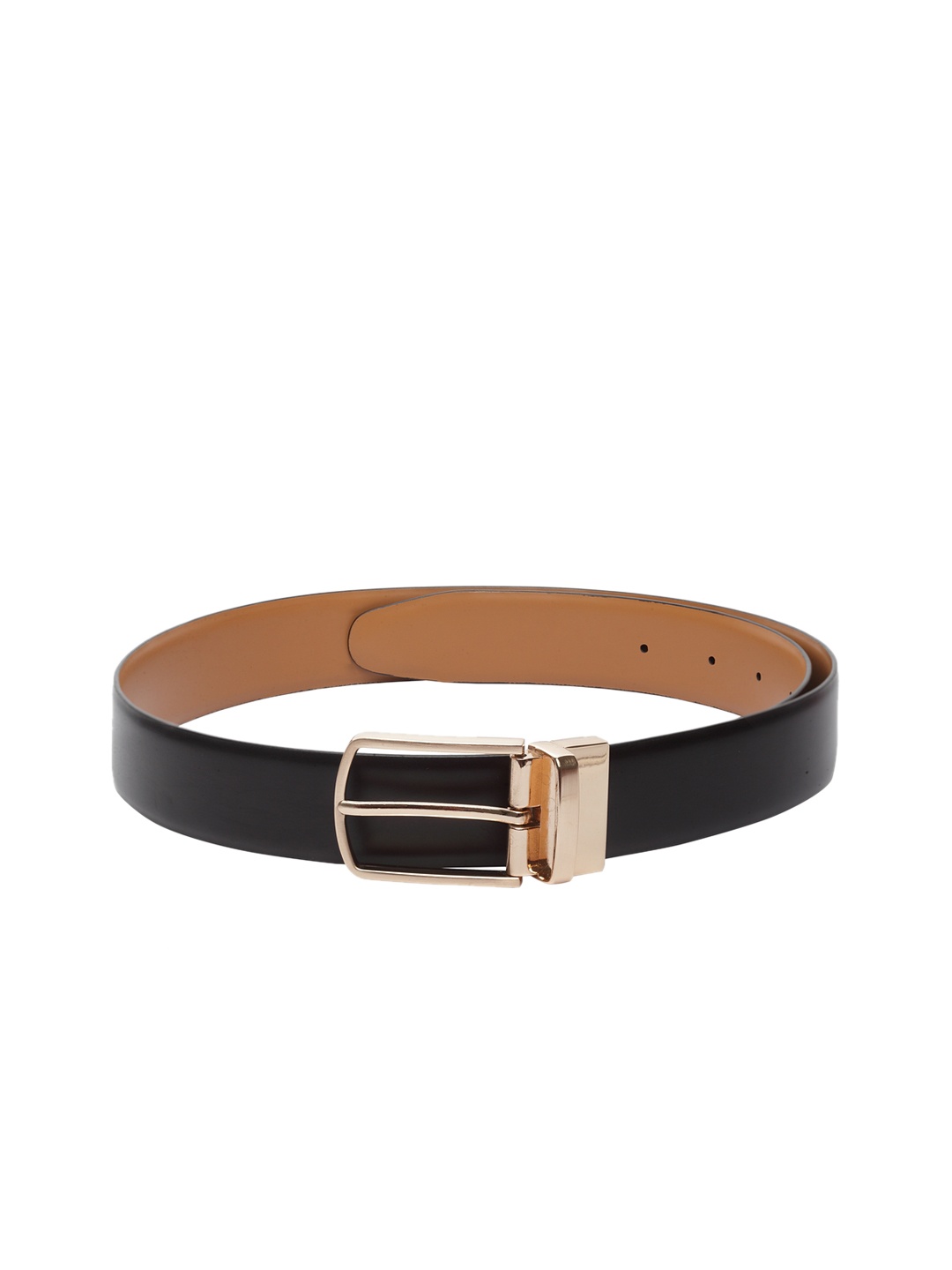 

amicraft Men Black & Tan Brown Reversible Solid Belt