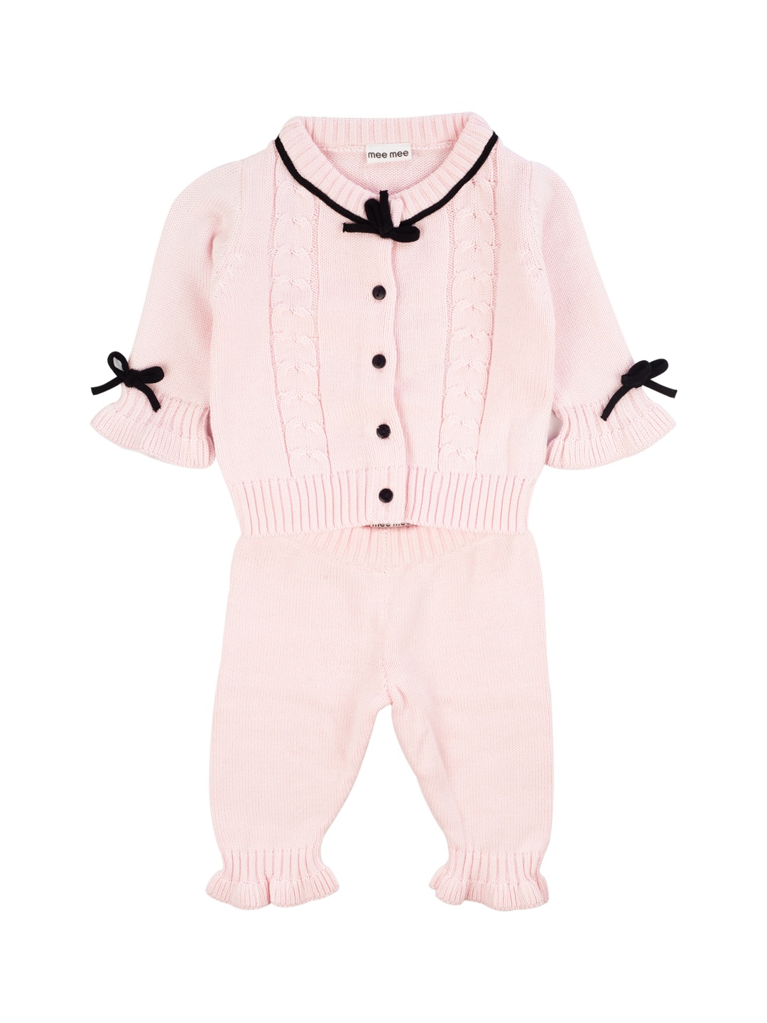 

MeeMee Infants Girls Pink Solid Top with Leggings
