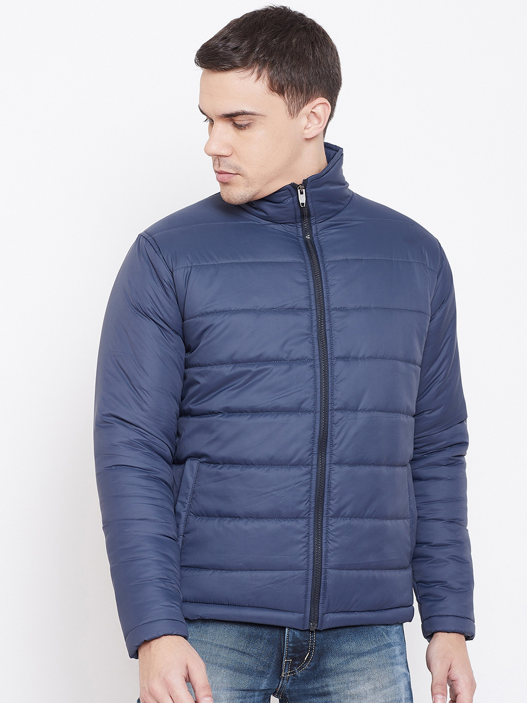 

PERFKT-U Men Blue Solid Lightweight Puffer Jacket
