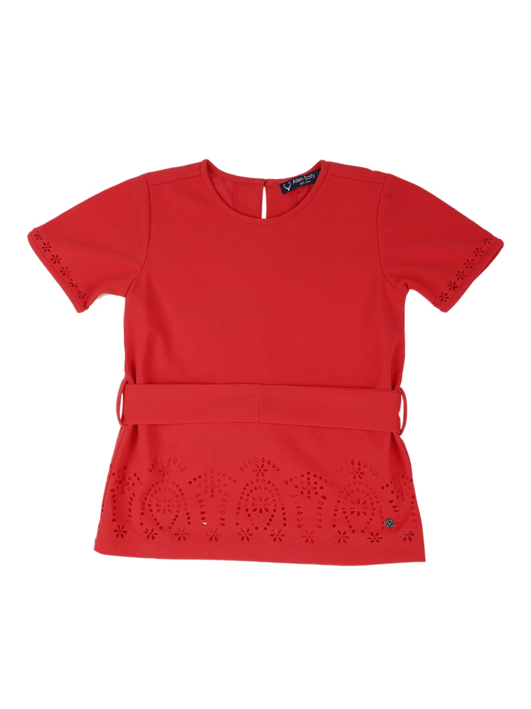 

Allen Solly Junior Girls Red Solid Top