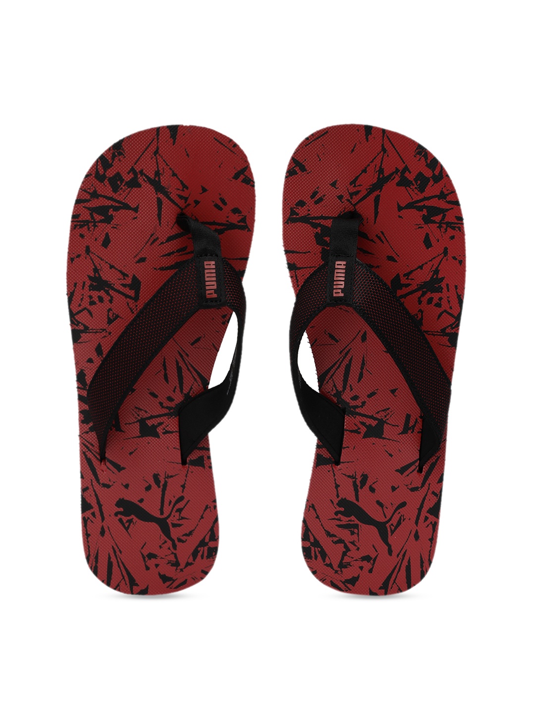 

Puma Unisex Red Black Camp GU 2 Printed Thong Flip-Flops