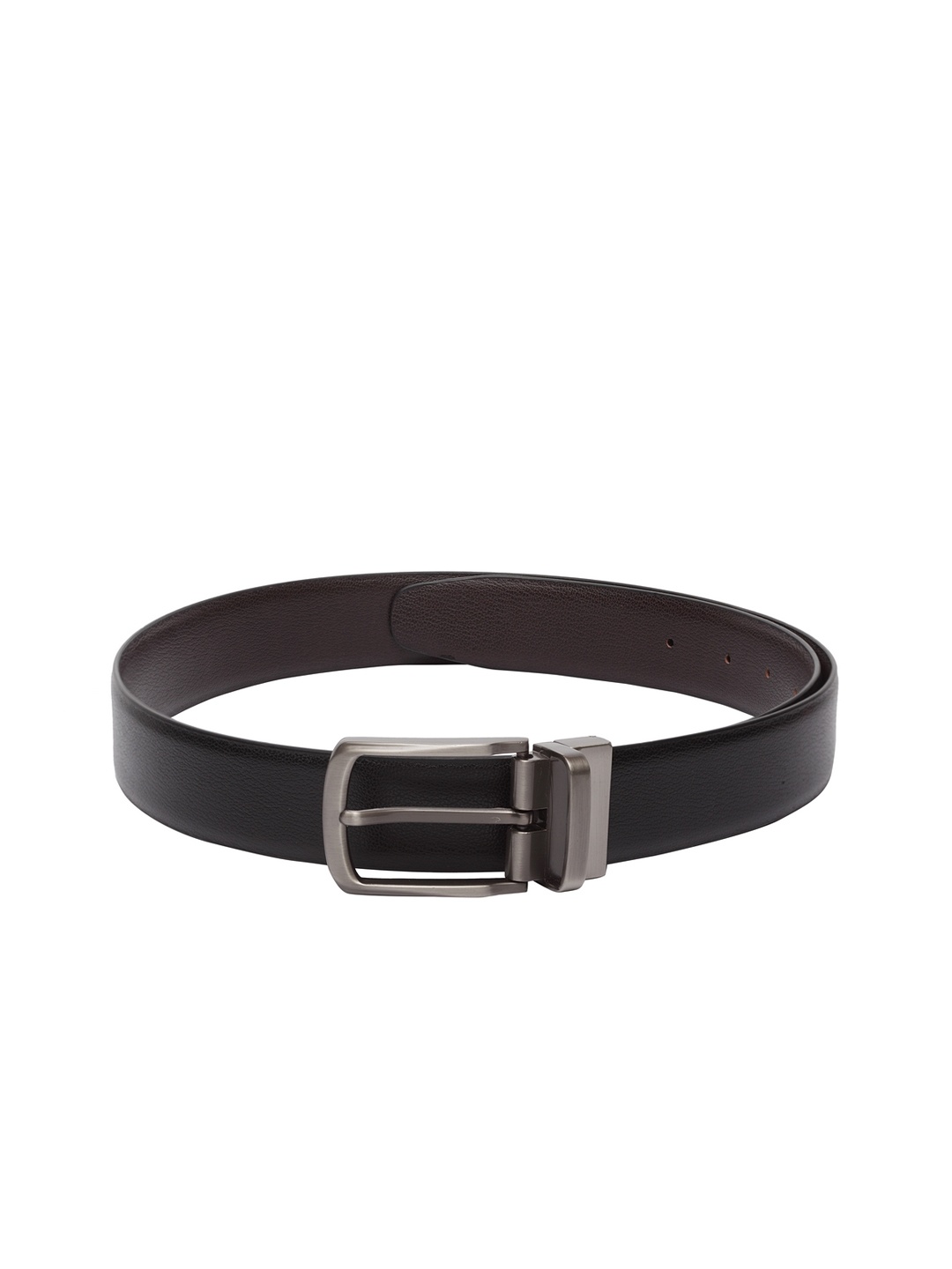 

amicraft Men Black & Brown Reversible Textured Belt