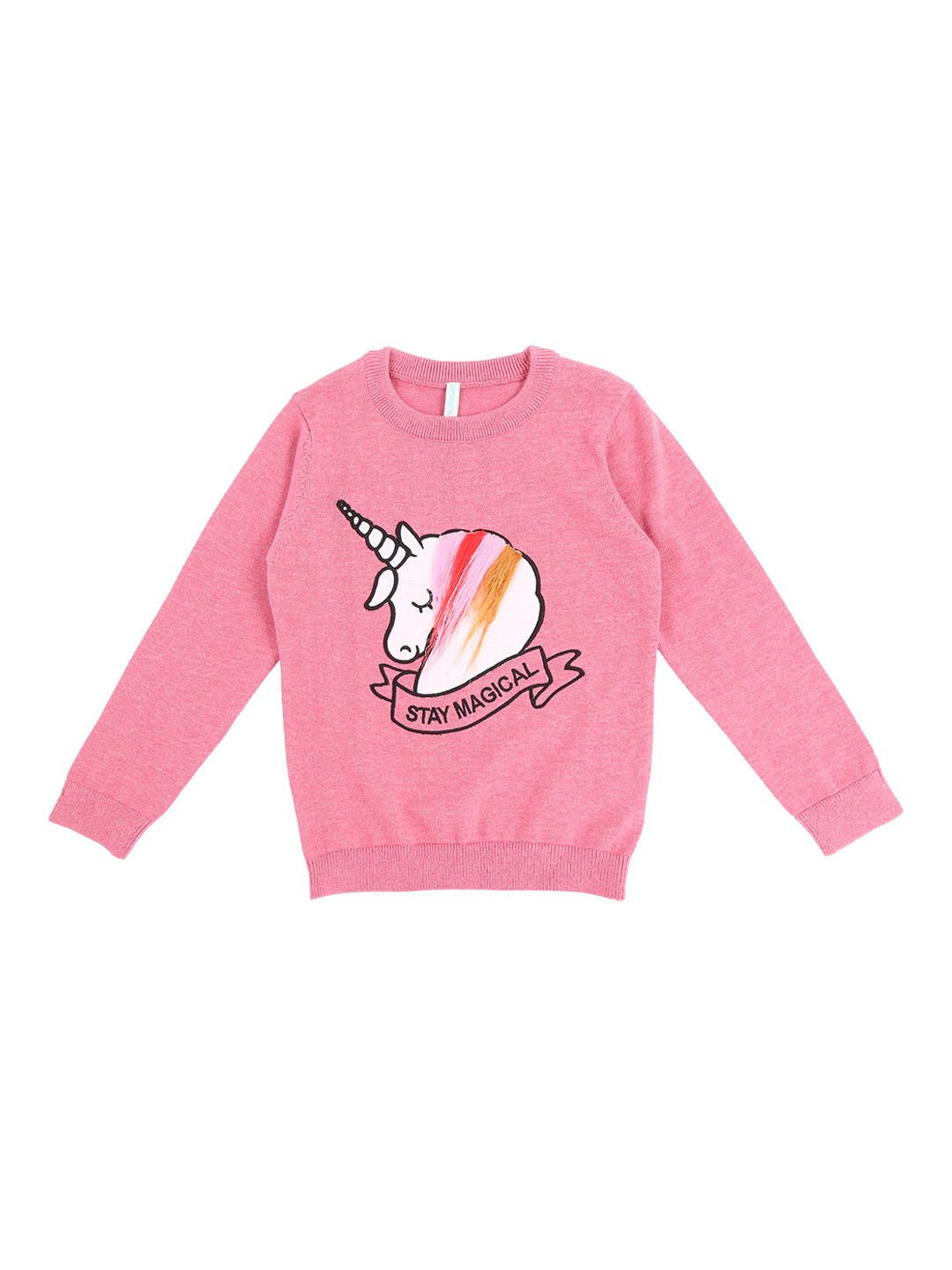 

Pantaloons Junior Girls Pink Printed Pullover Sweater