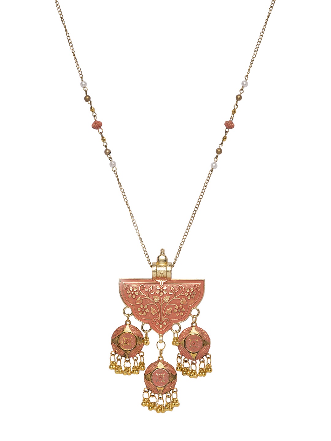 

DIVA WALK Gold-Plated & Orange Handcrafted Necklace