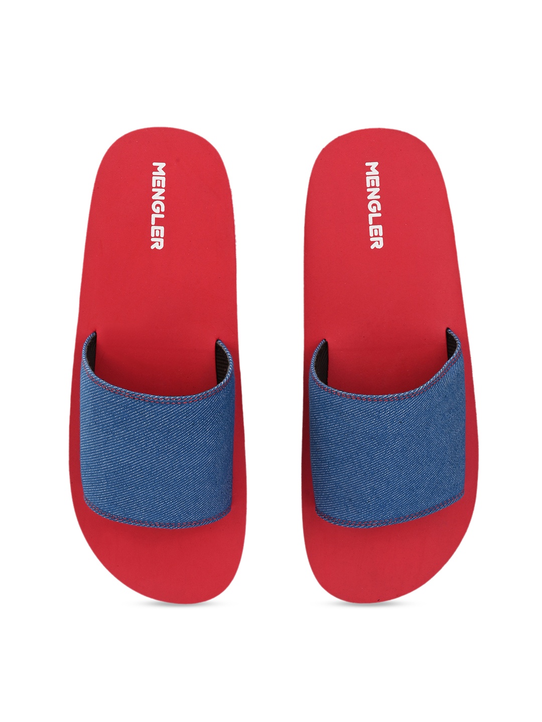 

MENGLER Men Blue Solid Sliders