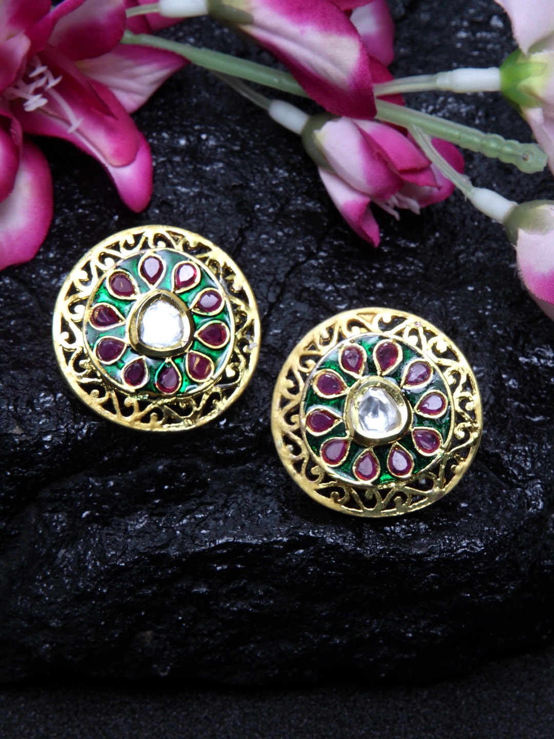 

DUGRISTYLE Gold-Plated Circular Studs