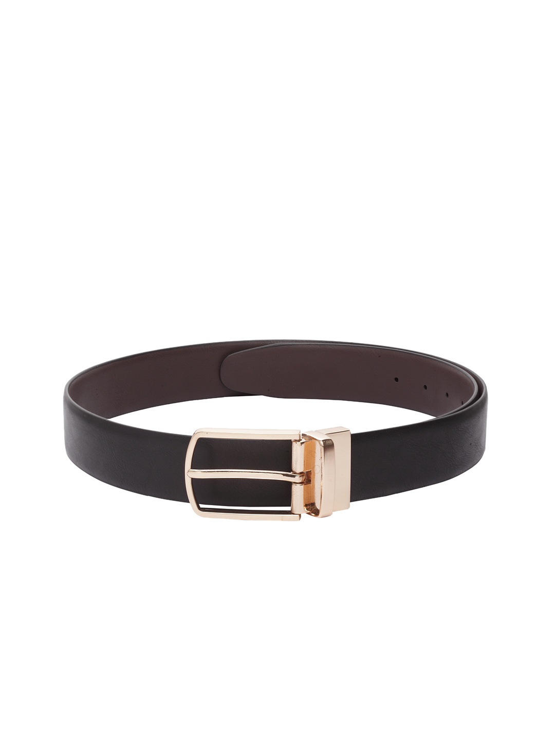 

amicraft Men Black & Brown Reversible Textured Belt