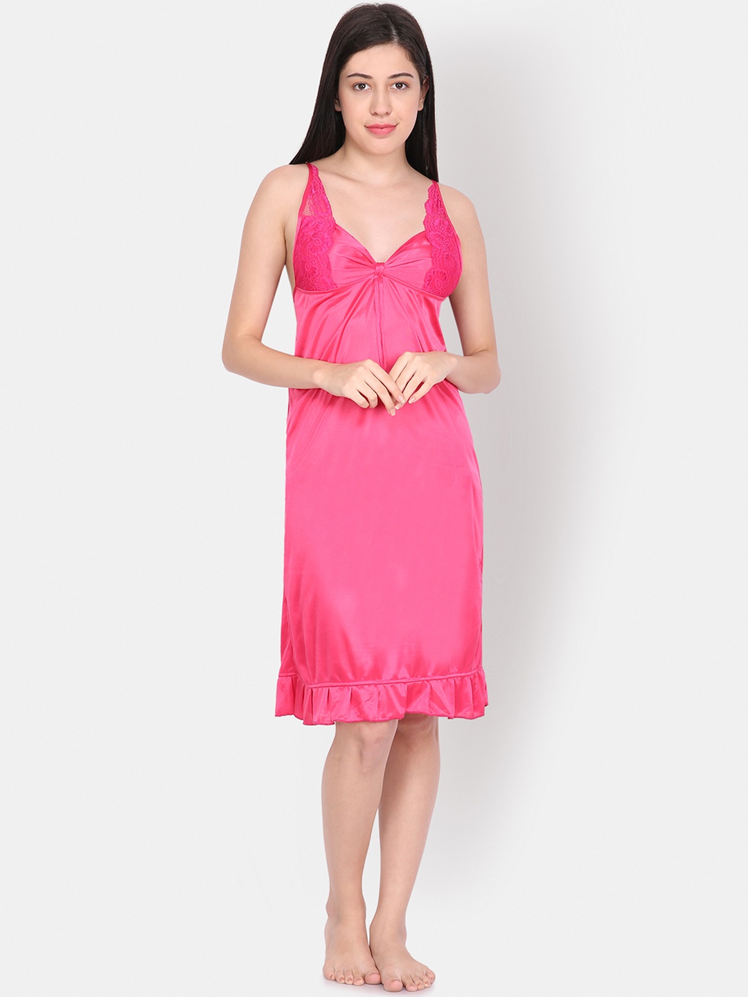 

Ms.Lingies Pink Solid Baby Doll MS083I