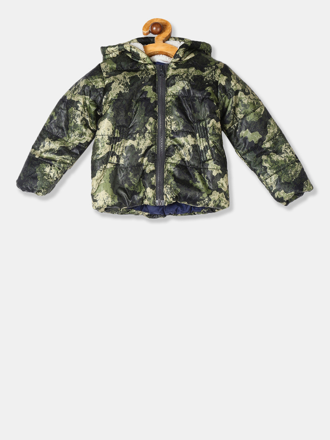 

Donuts Boys Printed Puffer Jacket, Olive