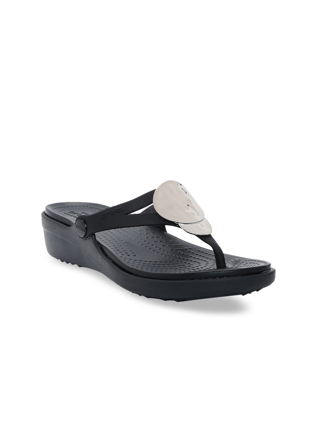 

Crocs Sanrah Women Black Solid Heels
