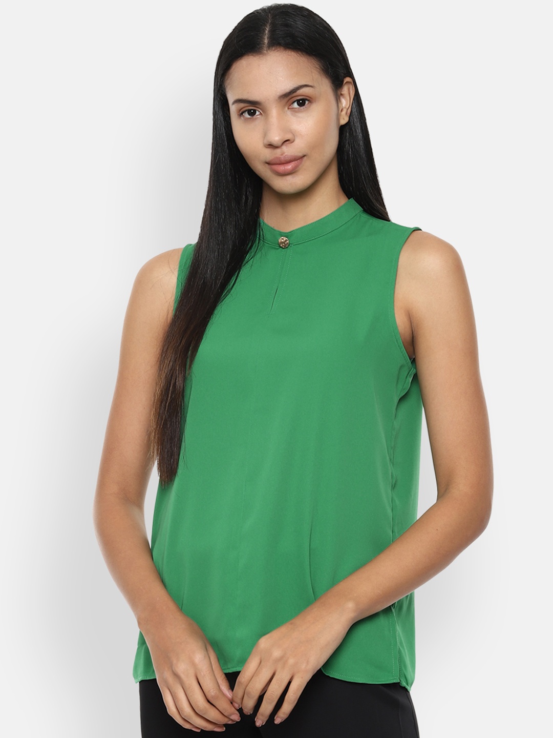 

Van Heusen Women Green Solid Top