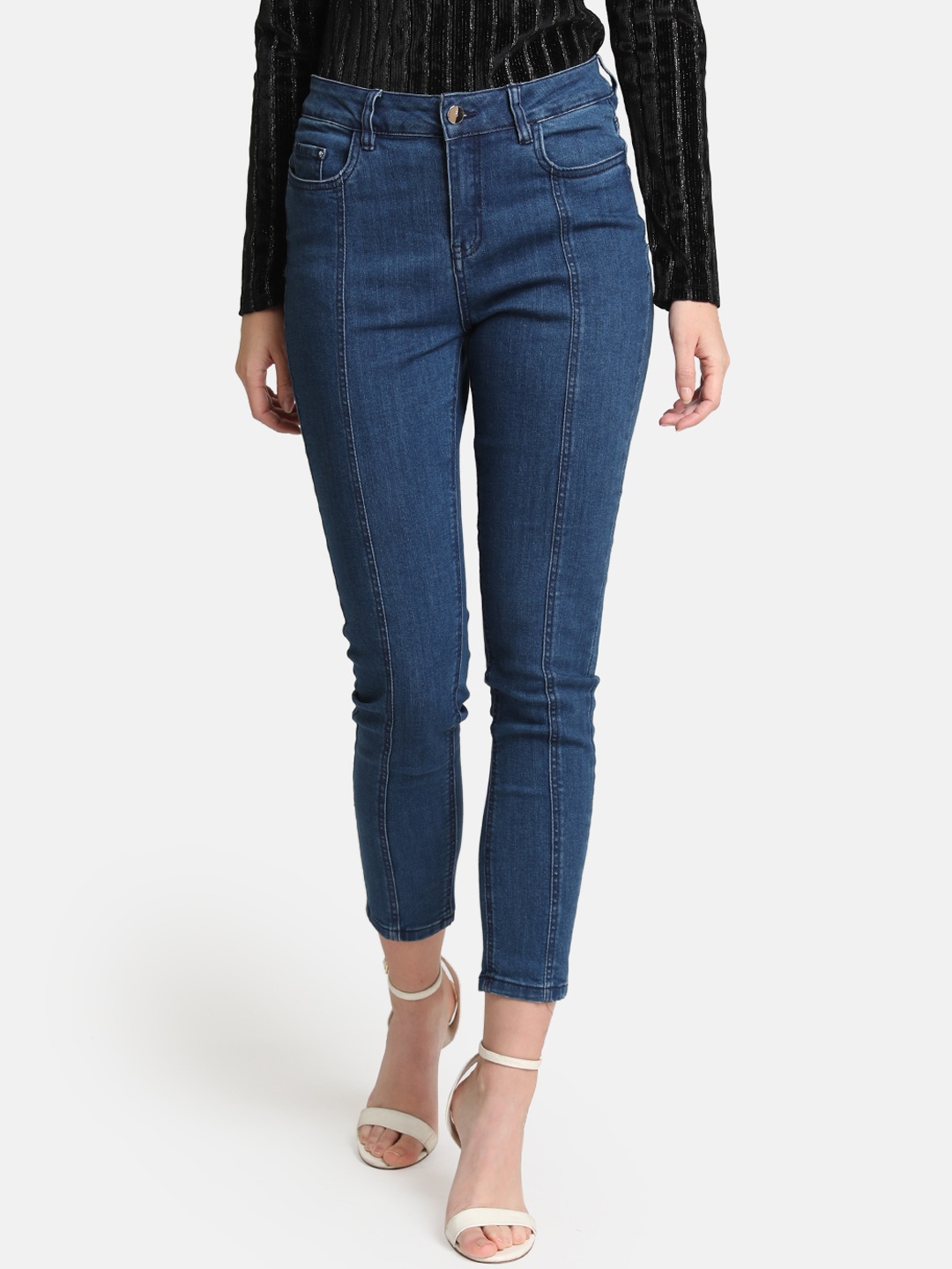 

Kazo Women Blue Slim Fit Mid-Rise Clean Look Jeans