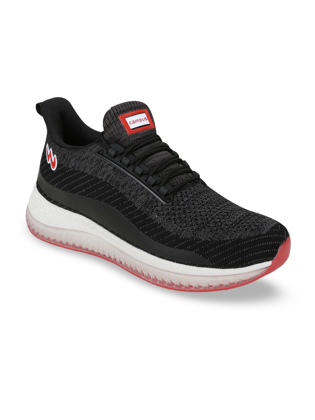

Campus Men Black Mesh Running Shoes