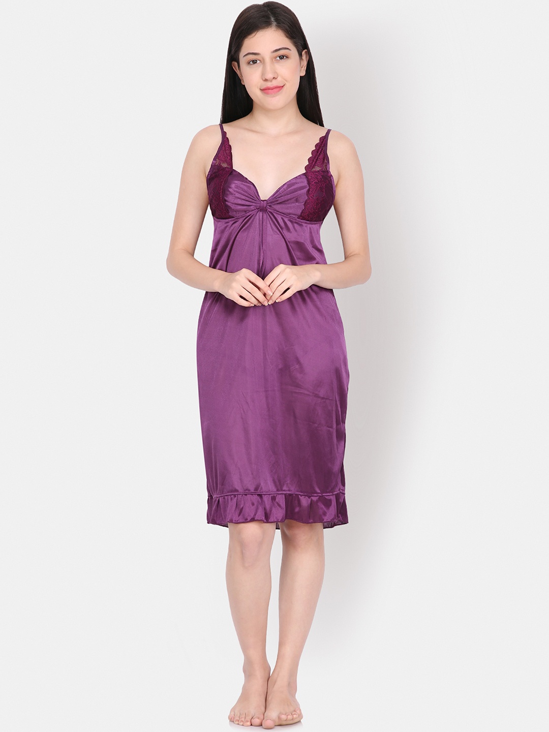 

Ms.Lingies Purple Solid Baby Doll MS080I
